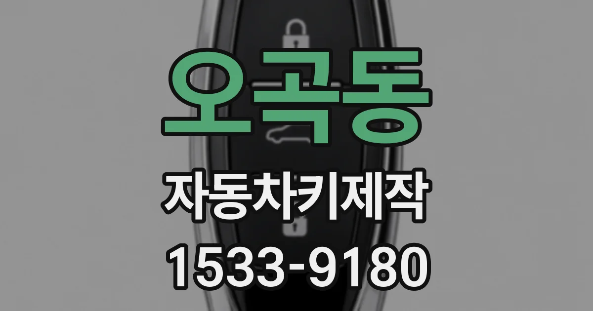 오곡동 자동차키제작