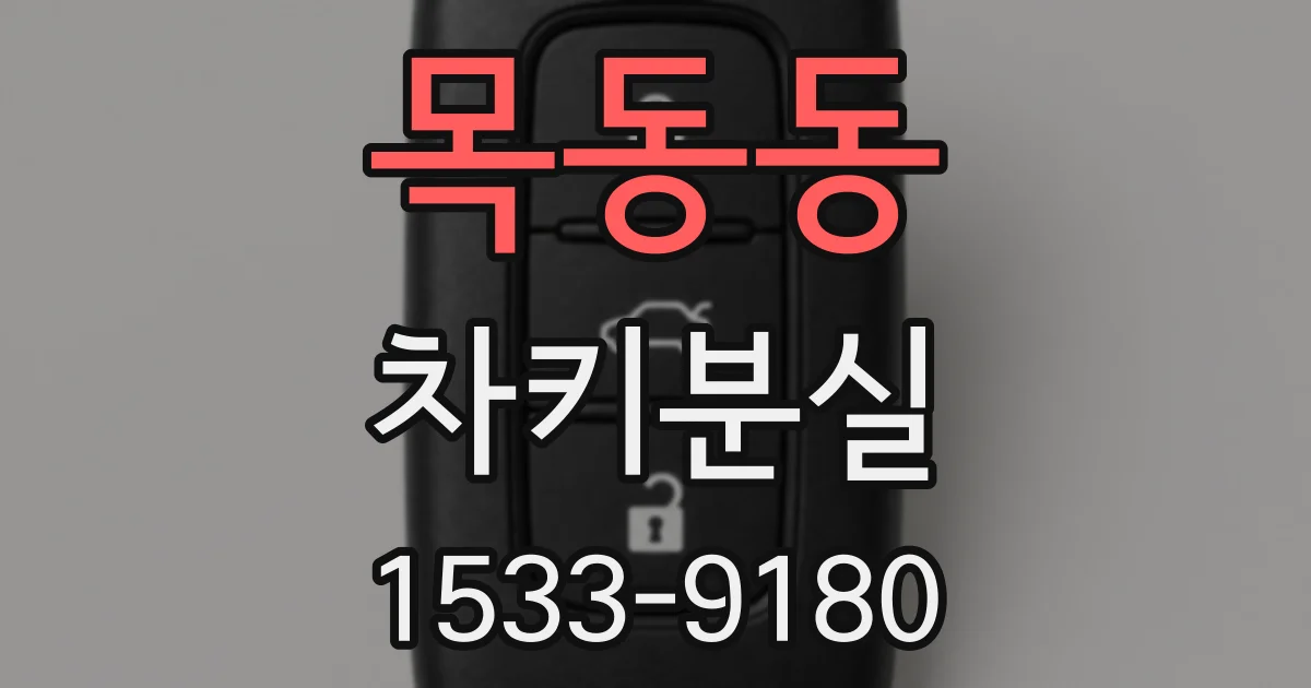 목동동 차키분실