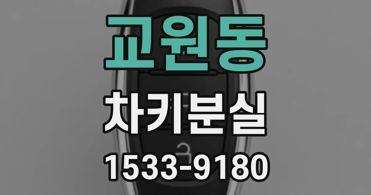 교원동 차키분실