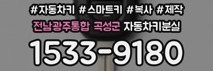 전남광주통합 곡성군 자동차키분실