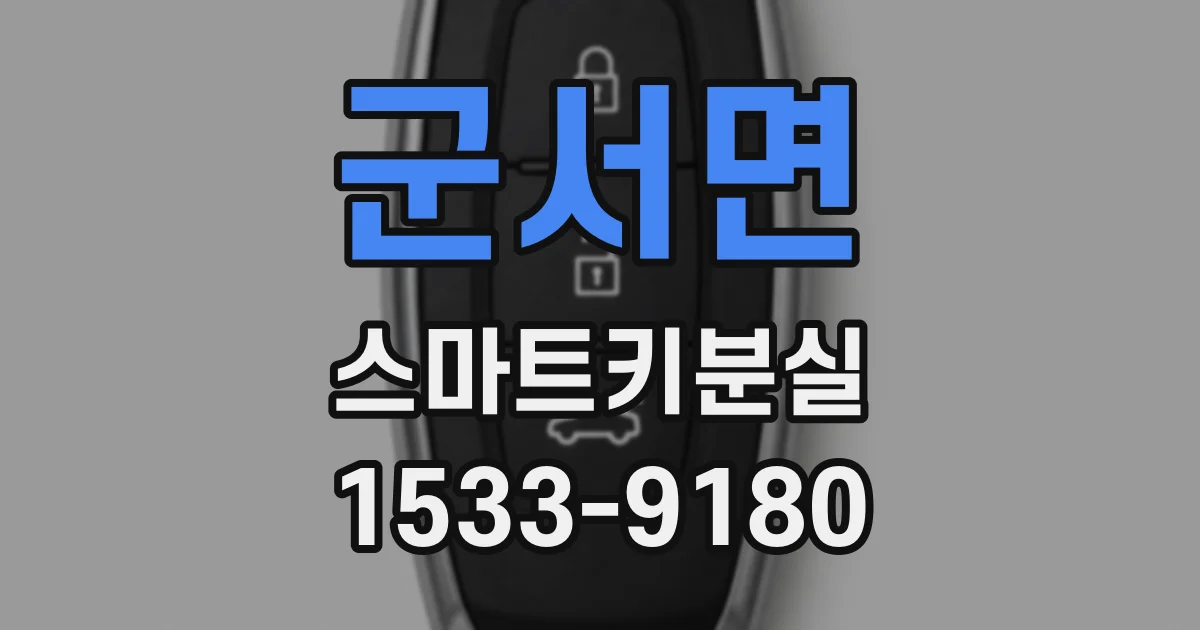 군서면 스마트키분실