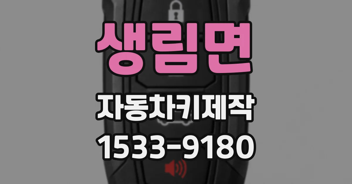생림면 자동차키제작