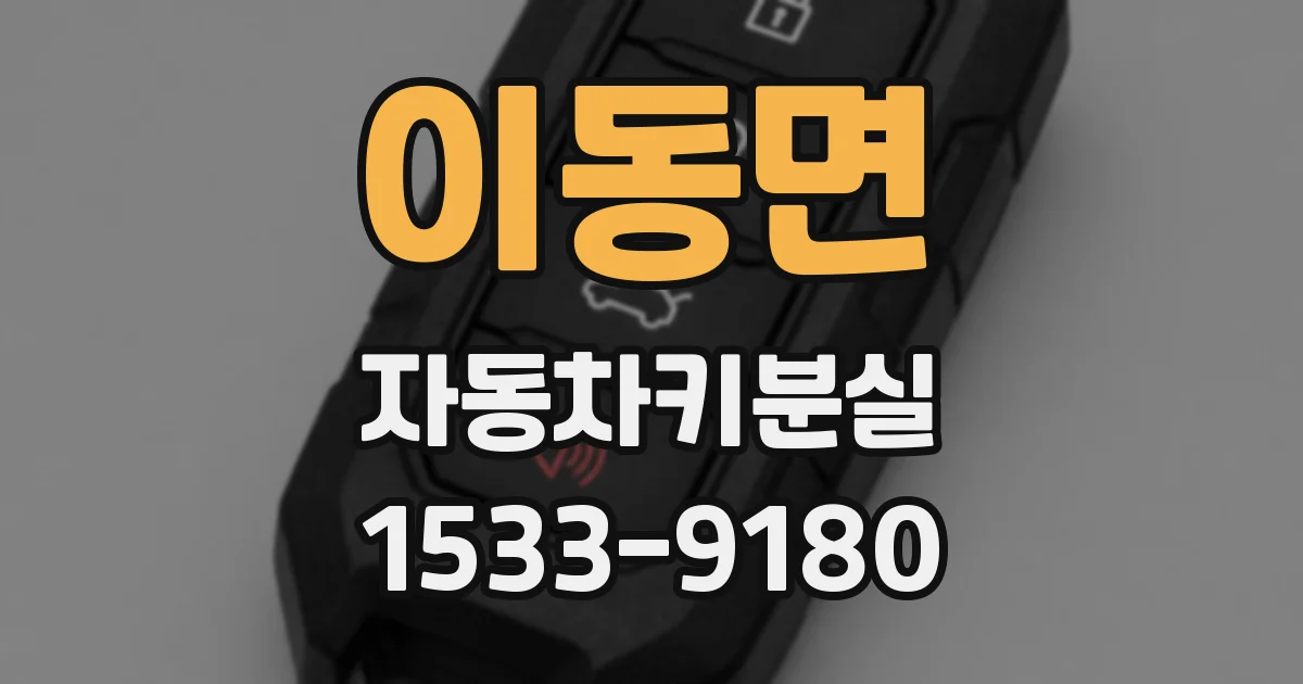 이동면 자동차키분실
