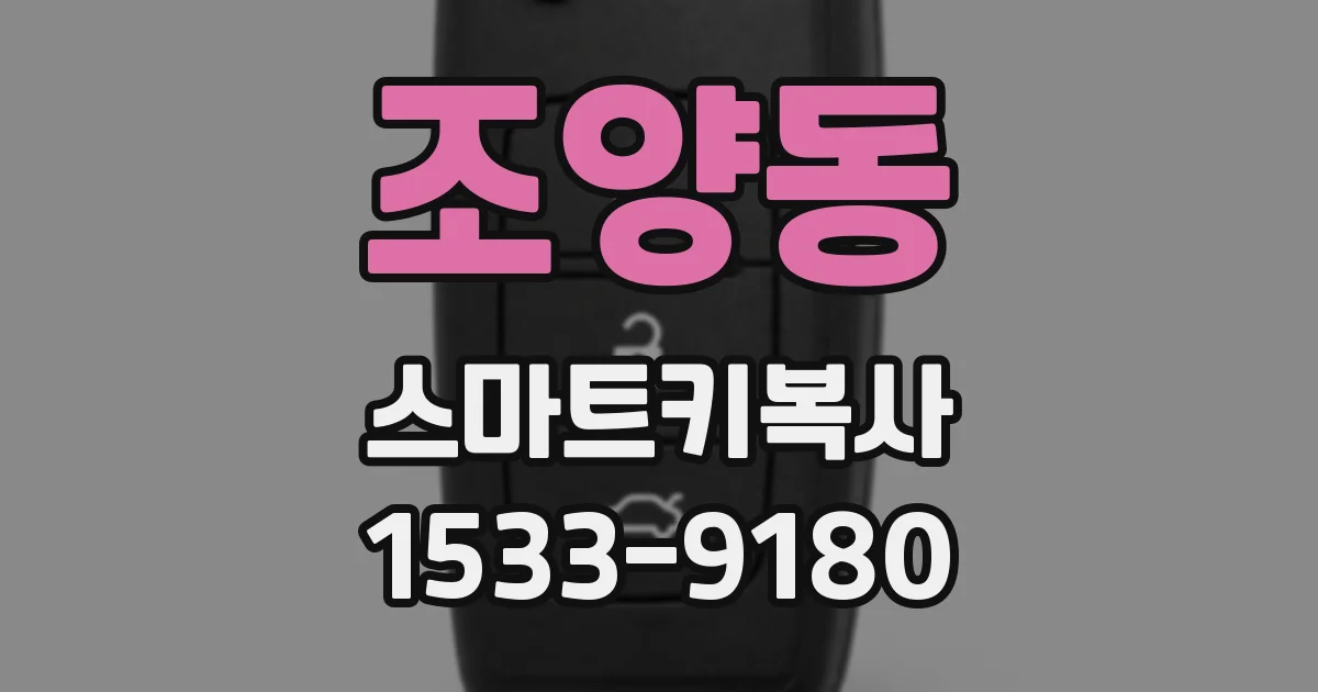조양동 스마트키복사