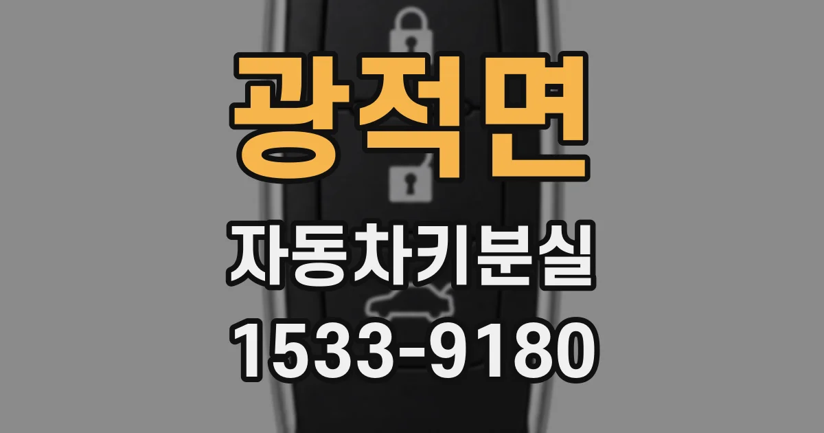 광적면 자동차키분실