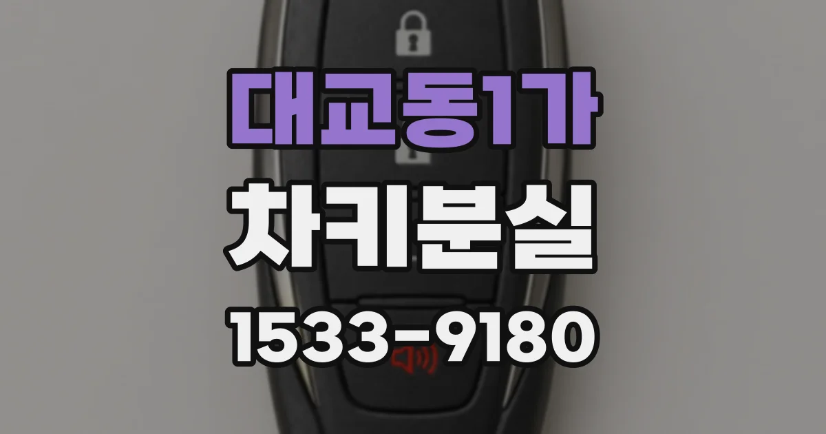 대교동1가 차키분실
