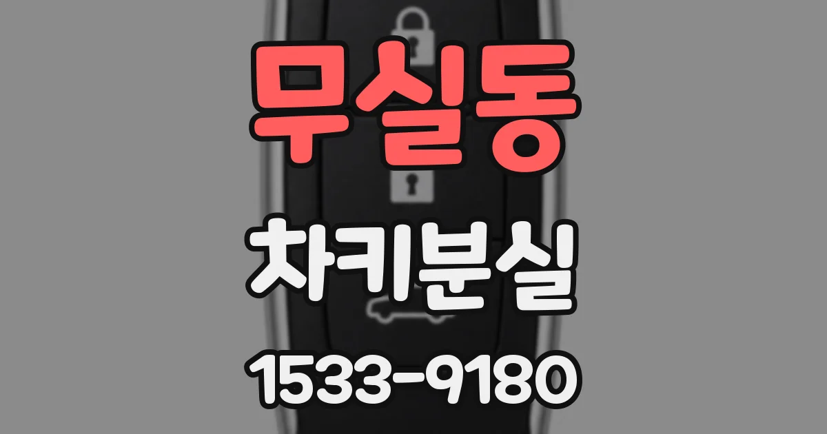 무실동 차키분실