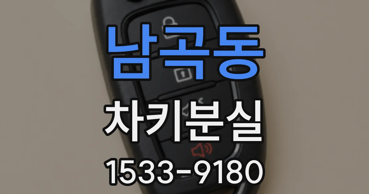 남곡동 차키분실