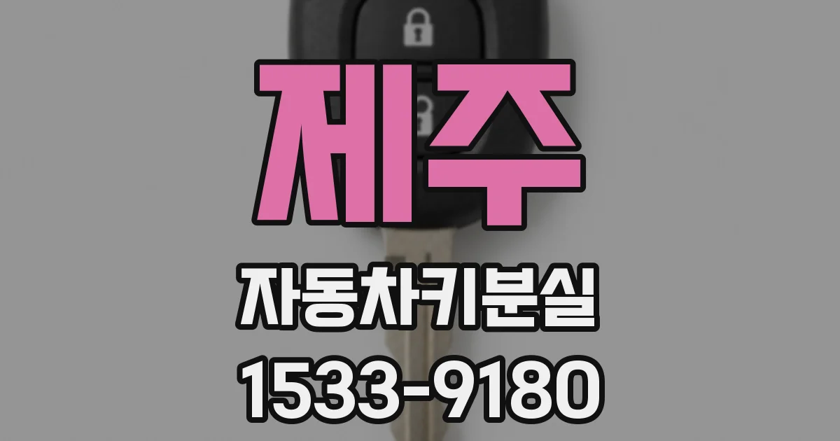 제주 자동차키분실