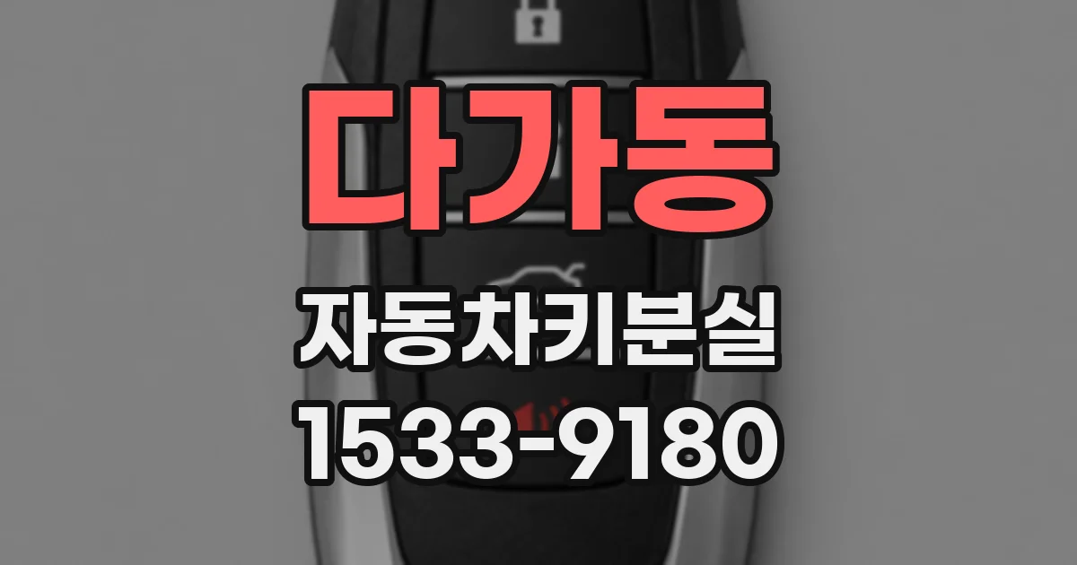 다가동 자동차키분실