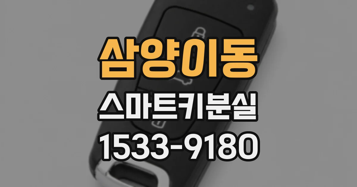 삼양이동 스마트키분실