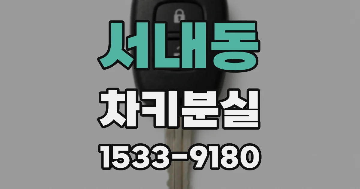 서내동 차키분실