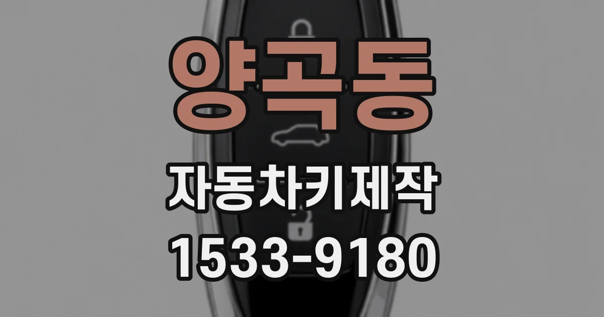 양곡동 자동차키제작