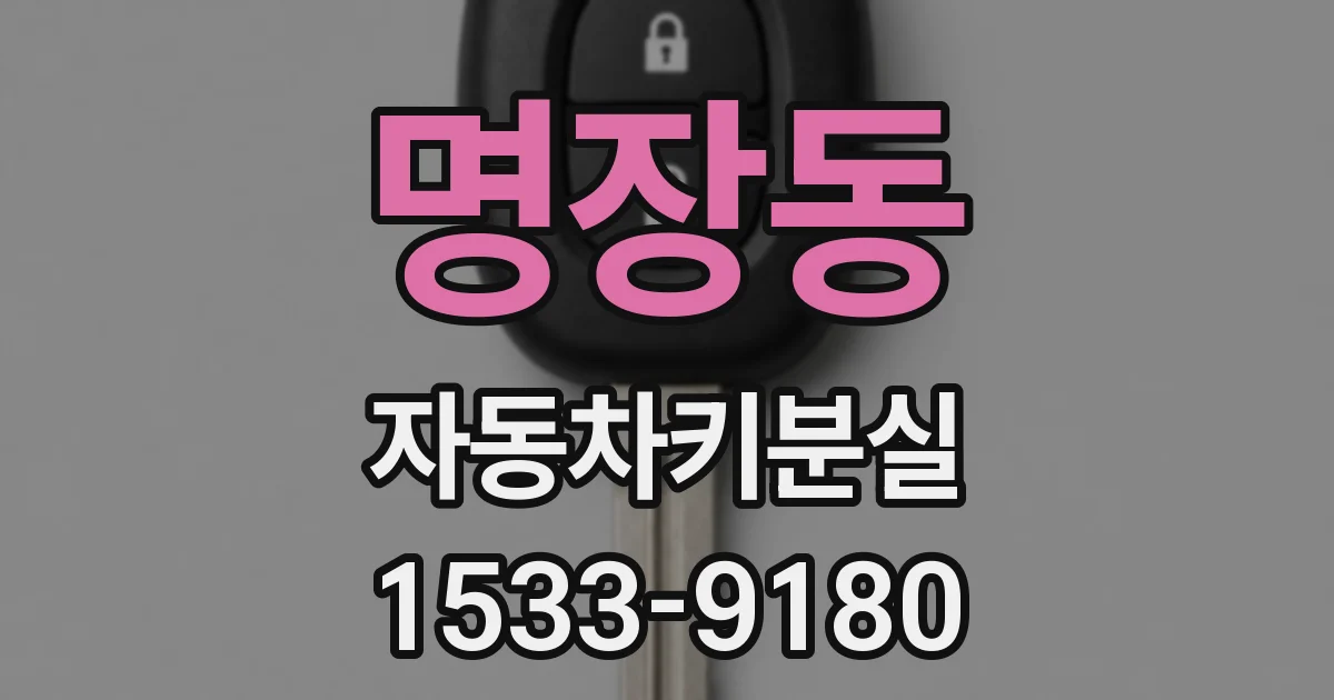 명장동 자동차키분실