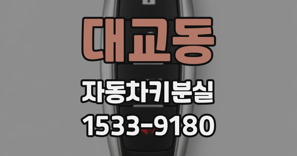 대교동 자동차키분실
