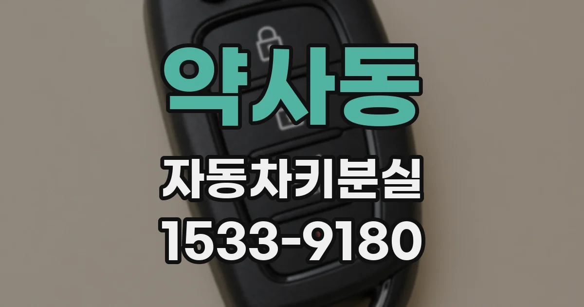 약사동 자동차키분실