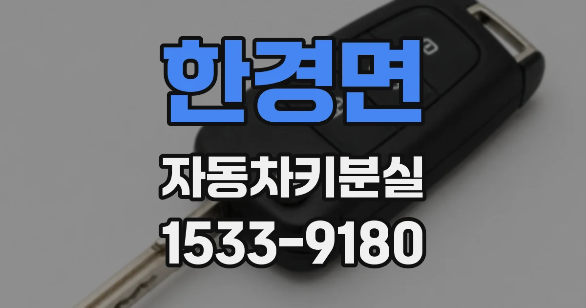 한경면 자동차키분실