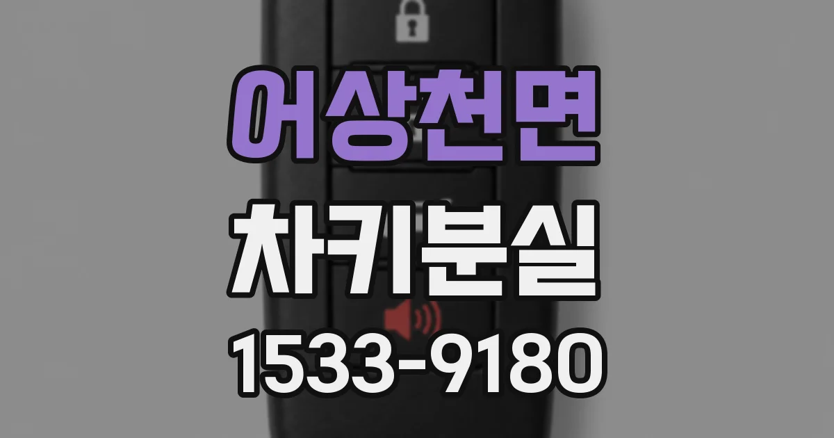 어상천면 차키분실