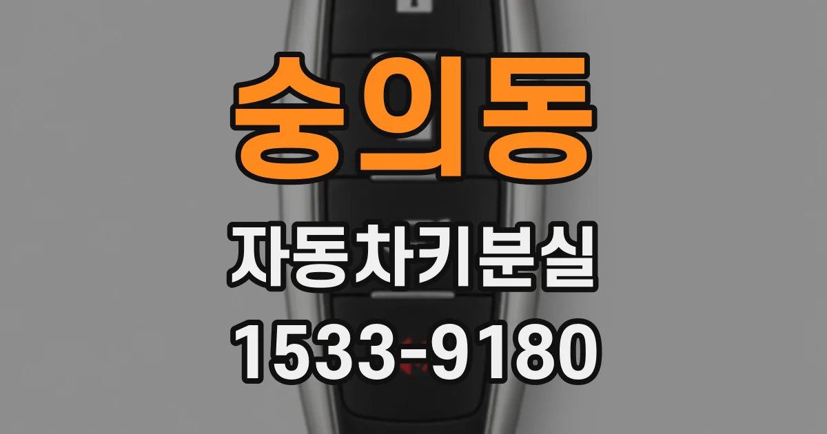 숭의동 자동차키분실