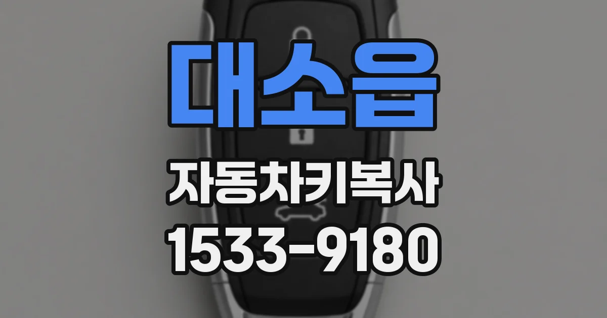 대소읍 자동차키복사