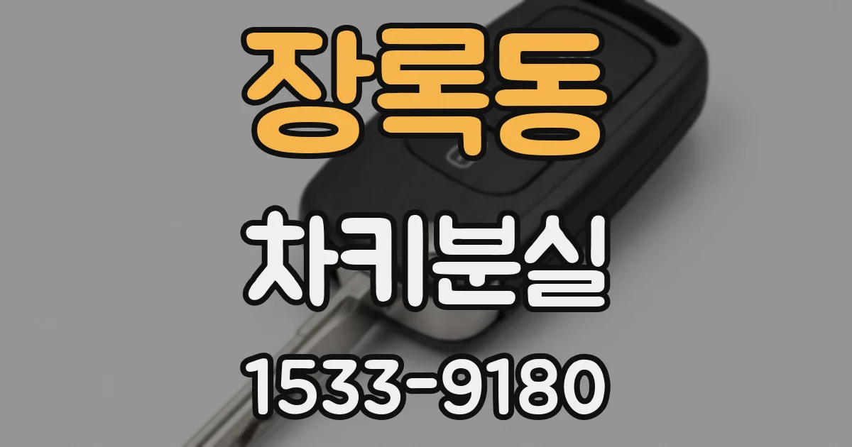 장록동 차키분실