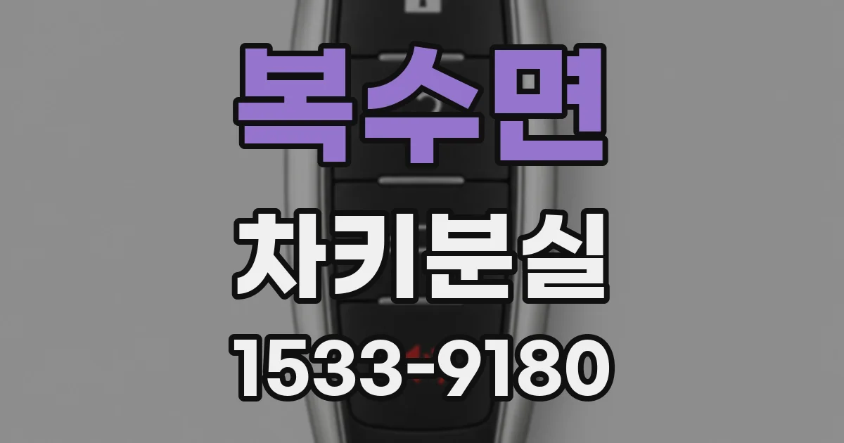 복수면 차키분실