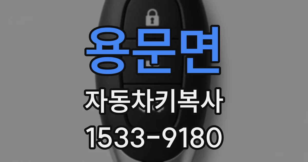 용문면 자동차키복사