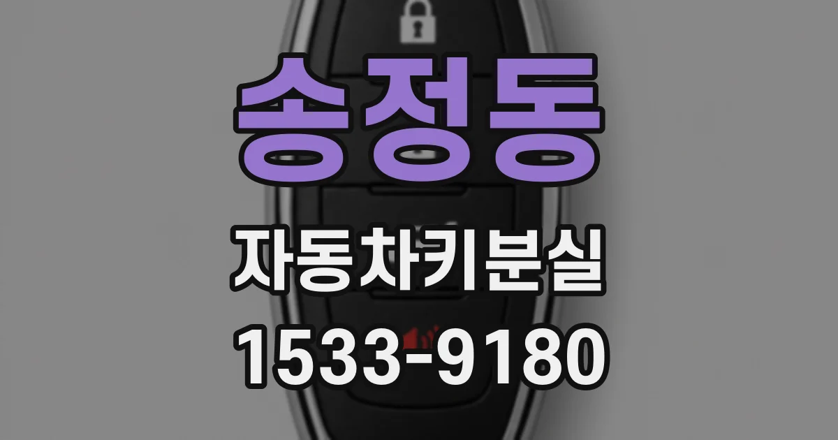 송정동 자동차키분실