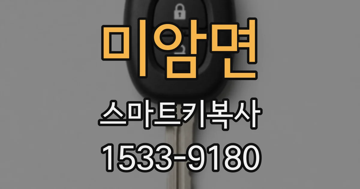 미암면 스마트키복사