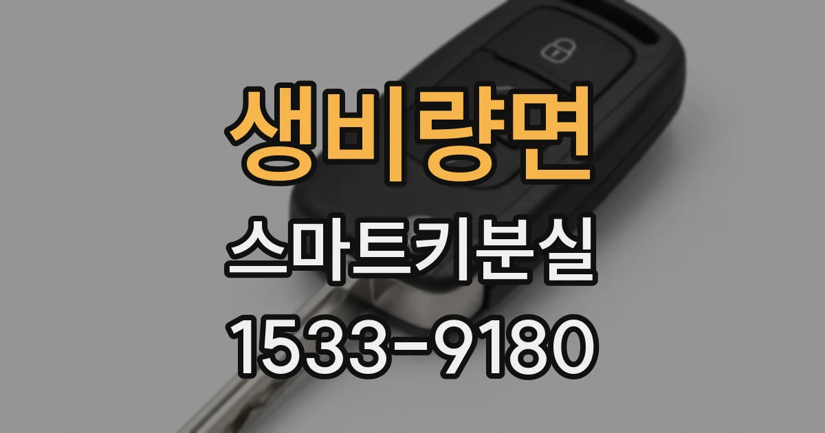 생비량면 스마트키분실