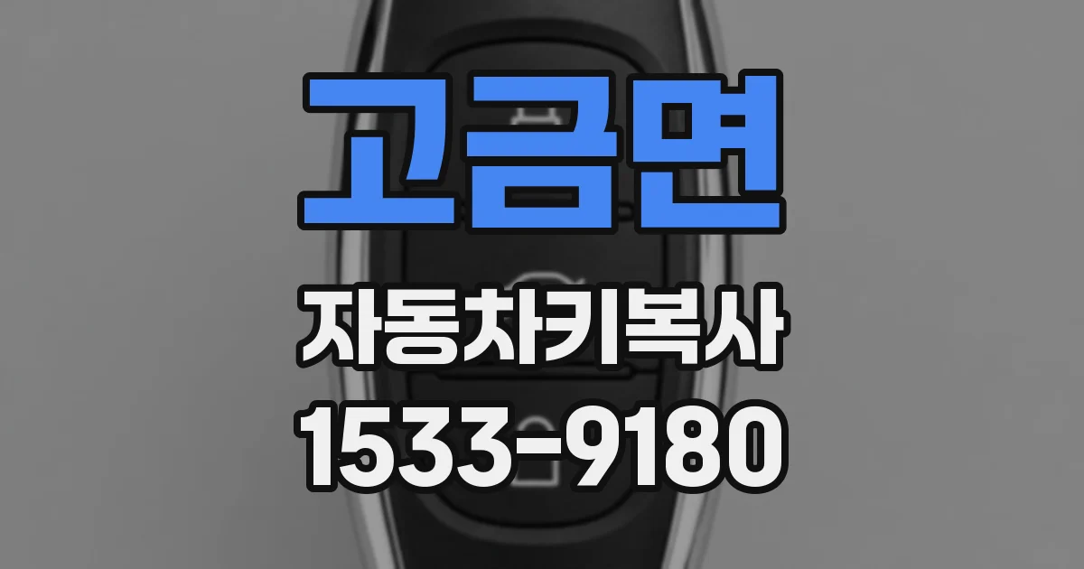 고금면 자동차키복사