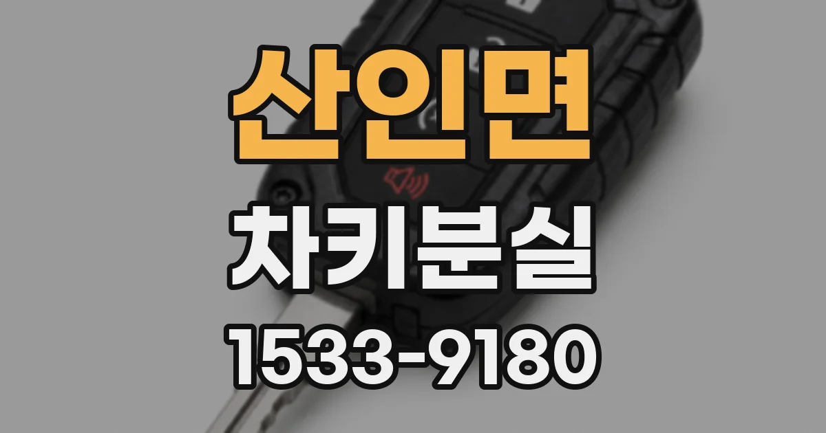 산인면 차키분실