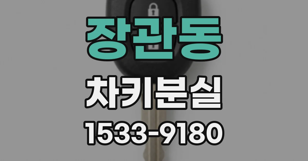 장관동 차키분실