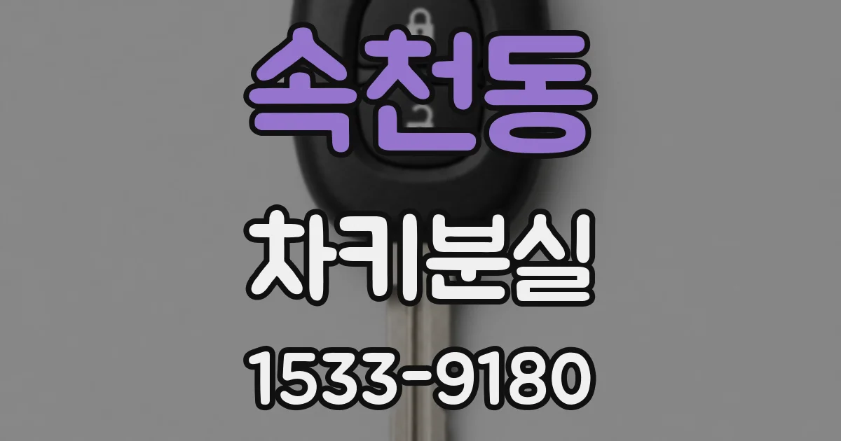 속천동 차키분실