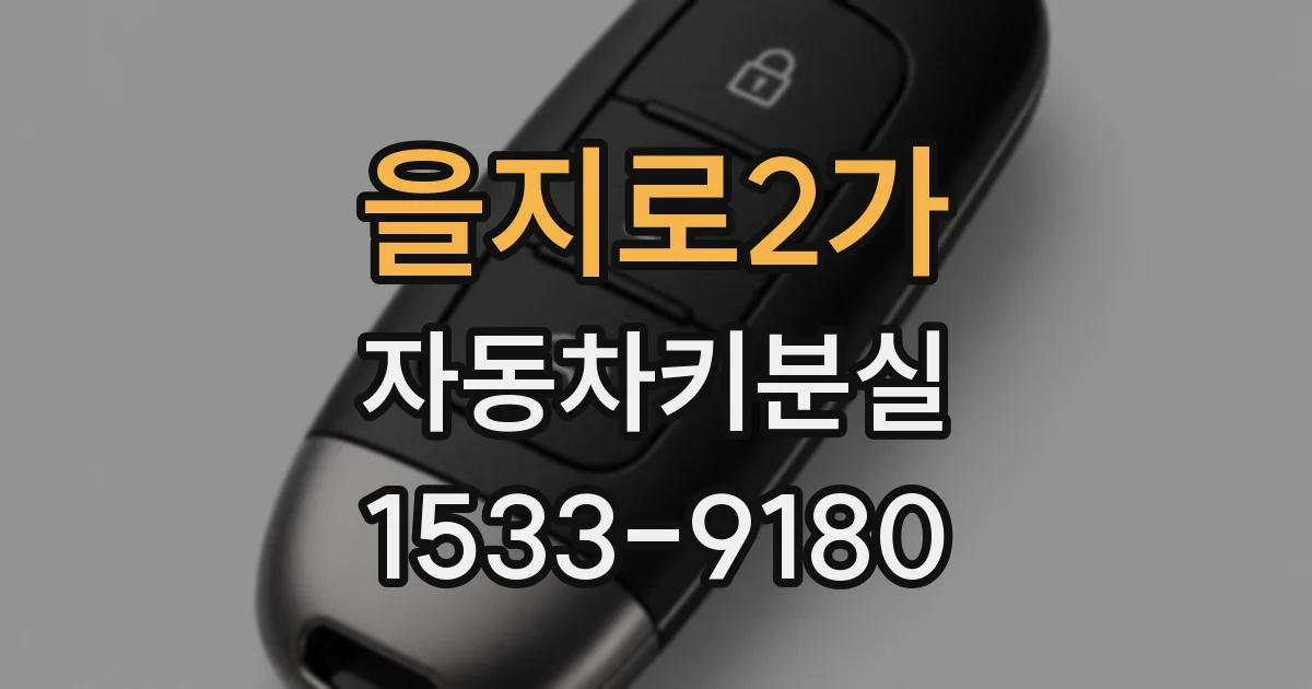 을지로2가 자동차키분실