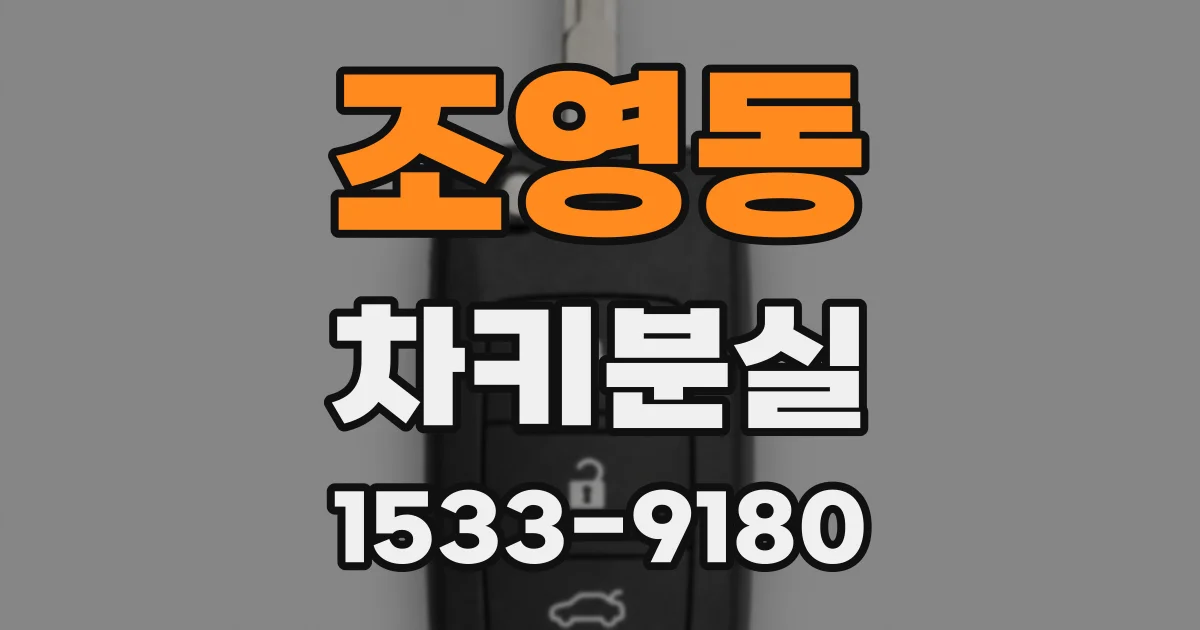 조영동 차키분실