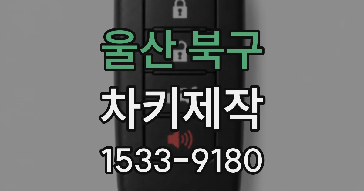울산 북구 차키제작