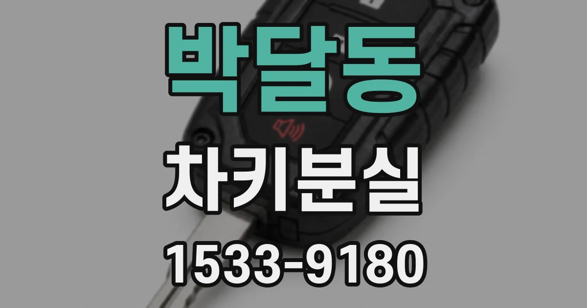 박달동 차키분실