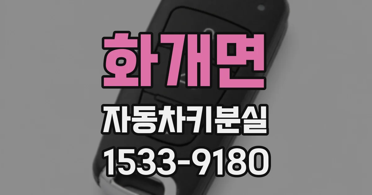 화개면 자동차키분실