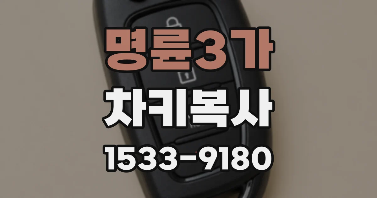 명륜3가 차키복사