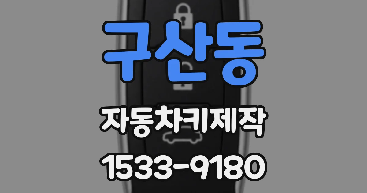 구산동 자동차키제작