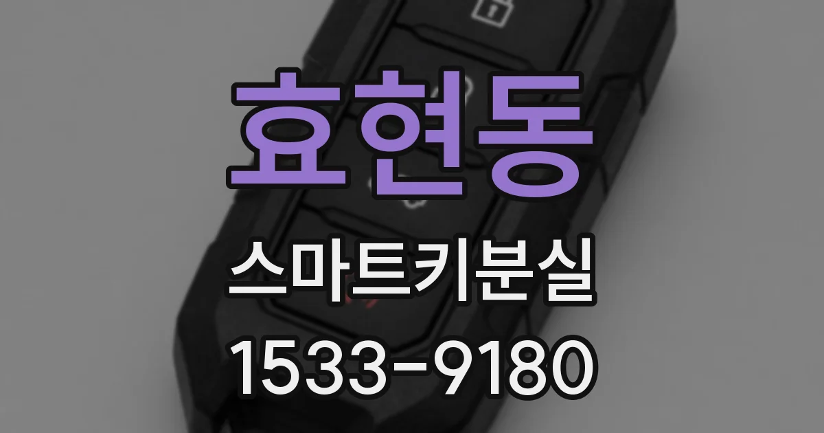 효현동 스마트키분실