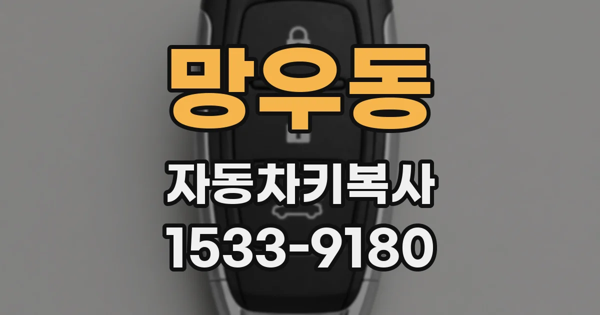 망우동 자동차키복사