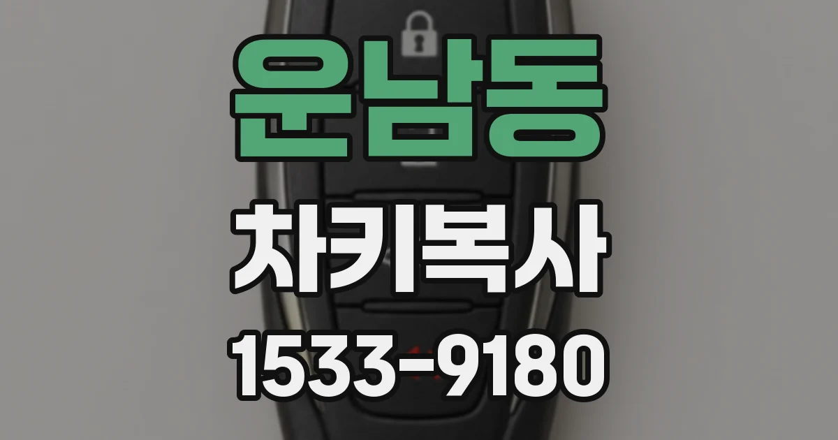 운남동 차키복사