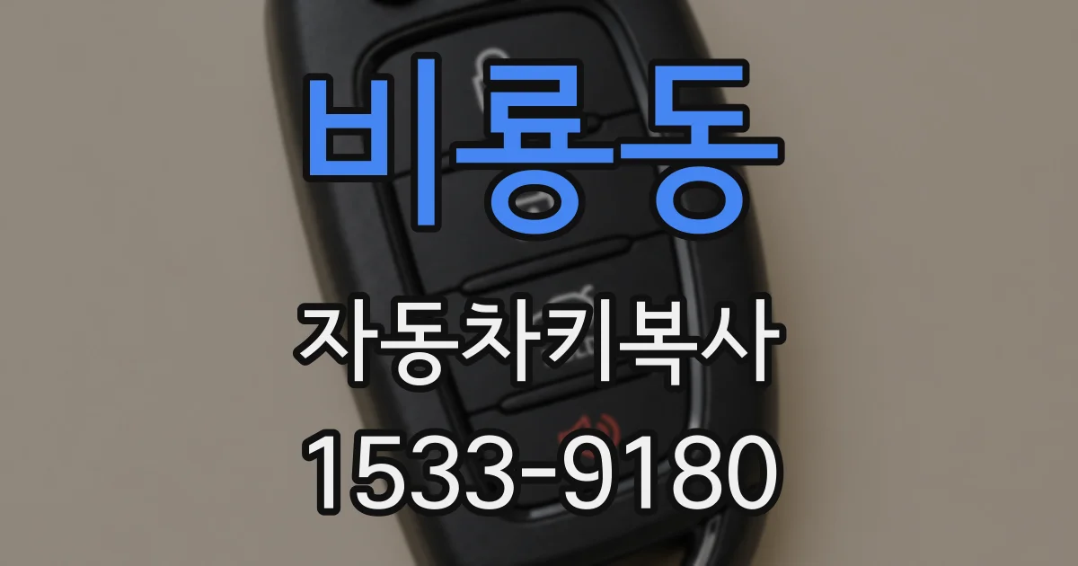 비룡동 자동차키복사