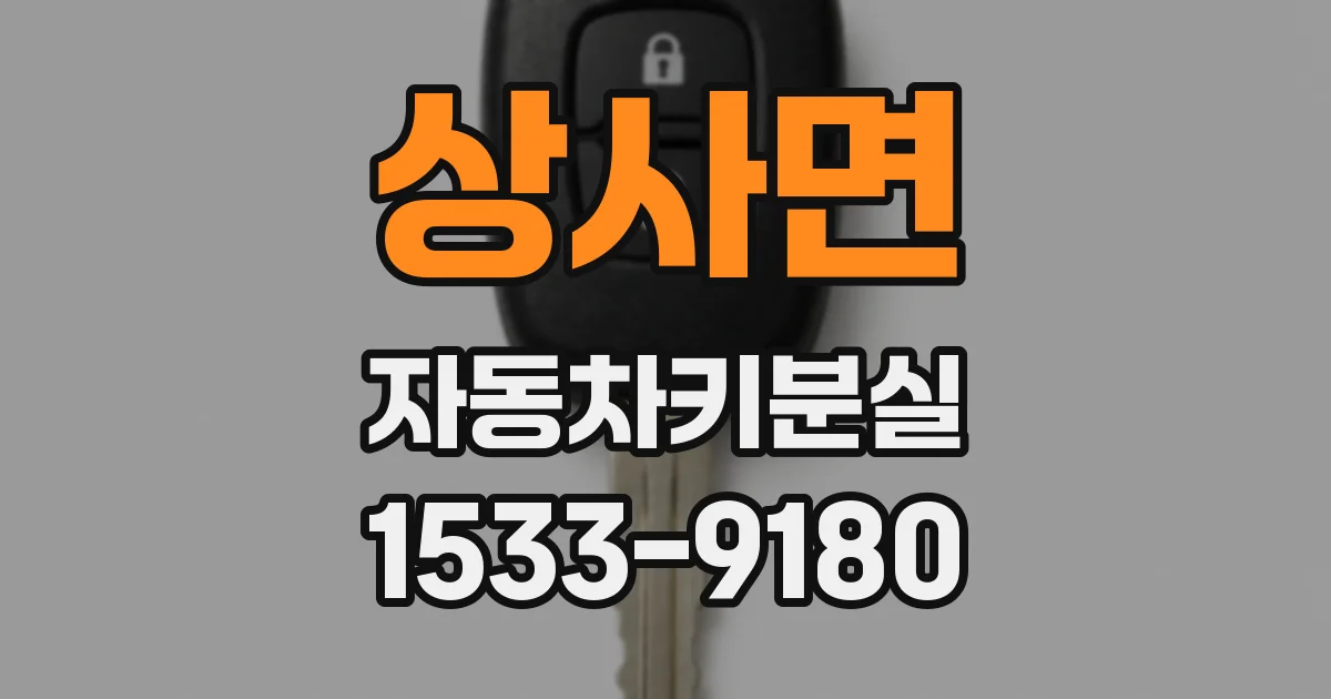 상사면 자동차키분실