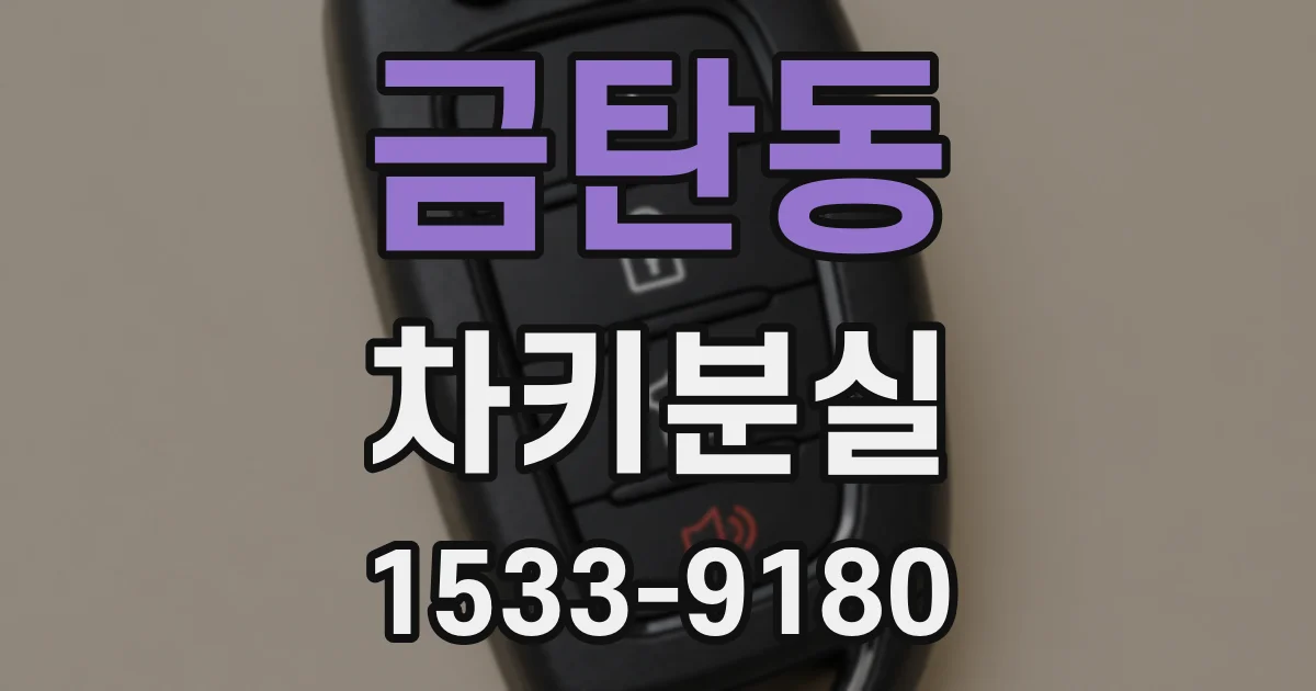금탄동 차키분실