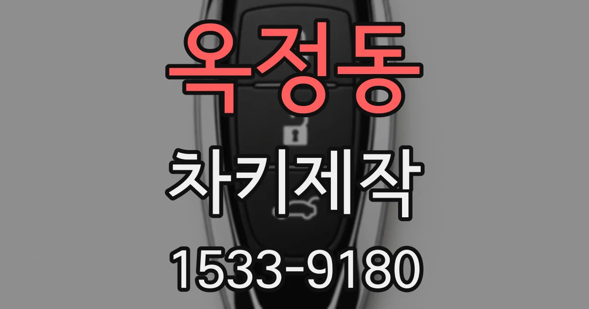 옥정동 차키제작
