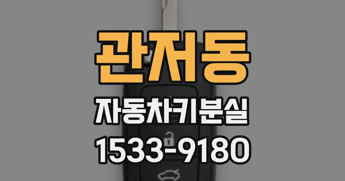 관저동 자동차키분실