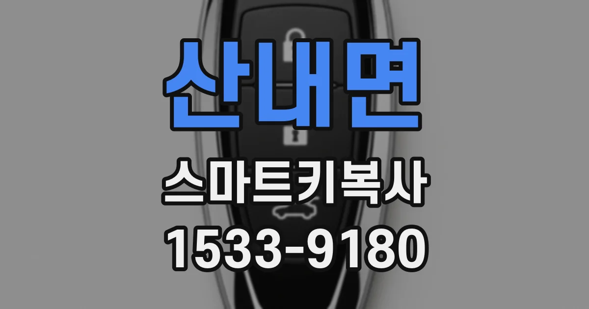 산내면 스마트키복사